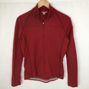 Smartwool Wool Cycling Mountain Bike Jersey Full Zip Sweater Women’s Size M Red
